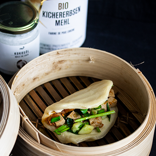 Bao burger vegan au tofu Bao burger vegan au tofu