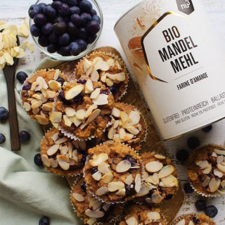 Muffins low carb et sans gluten aux myrtilles Muffins low carb et sans gluten aux myrtilles