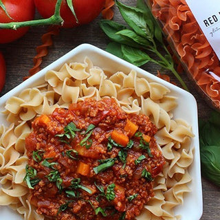 Pâtes bolognaise vegan et protéinées Pâtes bolognaise vegan et protéinées