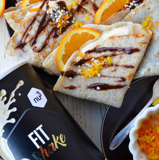 Crêpes protéinées à l'orange et à la vanille Crêpes protéinées à l'orange et à la vanille