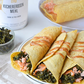 Crêpes à la farine de pois chiche Crêpes à la farine de pois chiche