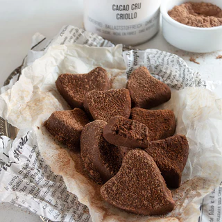 Truffes maison en forme de coeur Truffes maison en forme de coeur