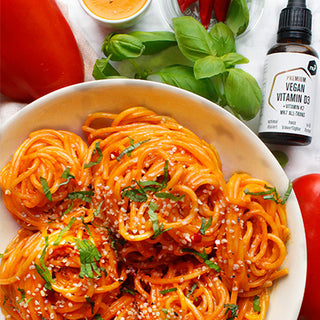 Spaghetti sauce crémeuse aux poivrons Spaghetti sauce crémeuse aux poivrons