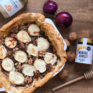 Tarte chèvre - oignons caramelisés Tarte chèvre - oignons caramelisés