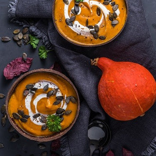 Soupe au potiron, pommes de terre et carottes Soupe au potiron, pommes de terre et carottes