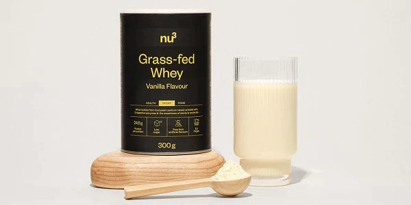 Verre de Grass fed Whey à la vanille