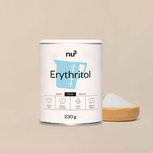 Café au lait sucré avec le sucre naturel érythritol