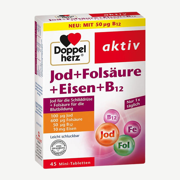 Doppelherz Iode + Acide Folique + Fer
