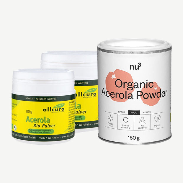 2 x allcura Acérola bio, poudre + nu3 Acérola bio, poudre