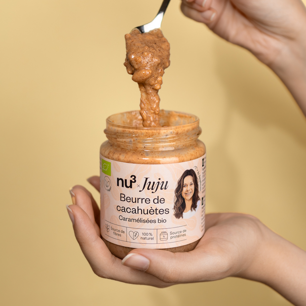 nu3 Beurre de cacahuètes caramélisées bio x Jujufitcats