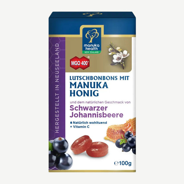 Manuka Health Bonbons au miel de Manuka, cassis