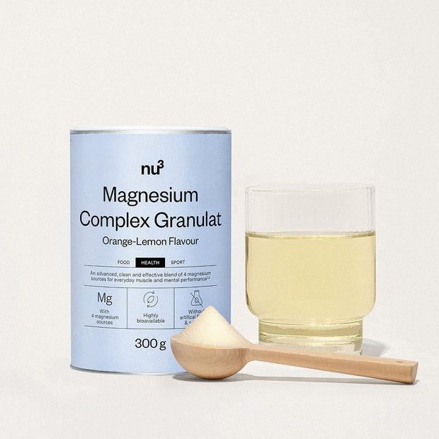 Boîte de nu3 Granulés de magnésium avec verre doseur et cuillère