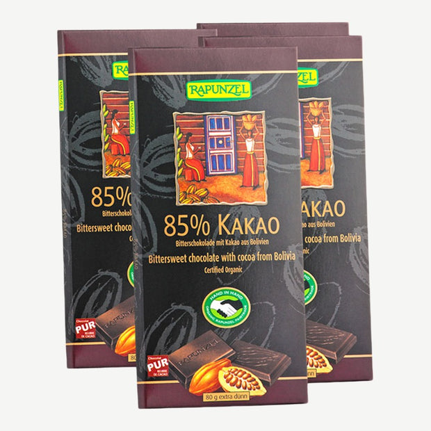 RAPUNZEL Chocolat amer avec 85% de cacao bio