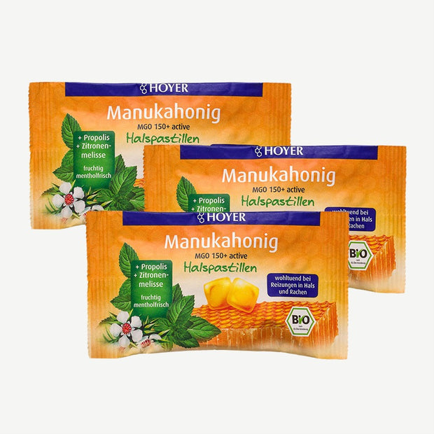 Hoyer Pastilles gorge au miel de manuka bio