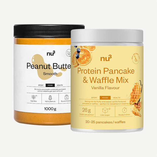 nu3 Mix pour pancakes protéinés + Beurre de cacahuète