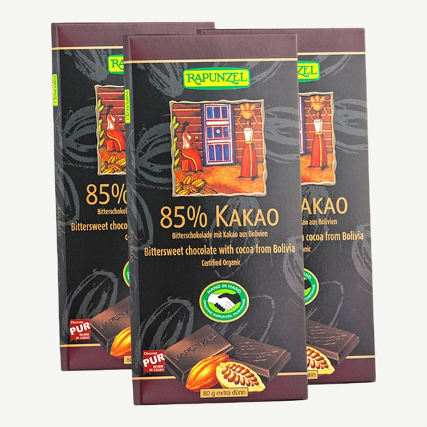 RAPUNZEL Chocolat amer avec 85% de cacao bio