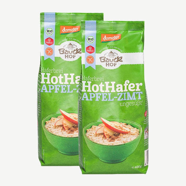 Bauckhof porridge avoine bio, pomme-cannelle